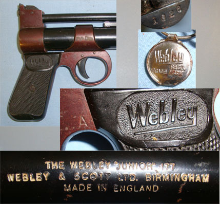 webley scott factory markings
