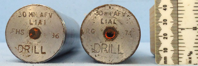 INERT DEACTIVATED. British L1A1 30mm Rarden (30 x 170) Cannon Round For ...