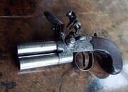 Moore of Chichester Flintlock tap-action pocket pistol .36  Muzzleloader